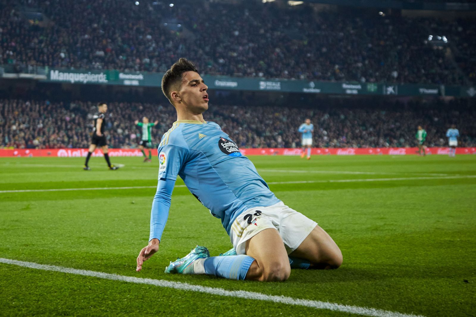 Gabri Veiga celebra un gol esta temporada