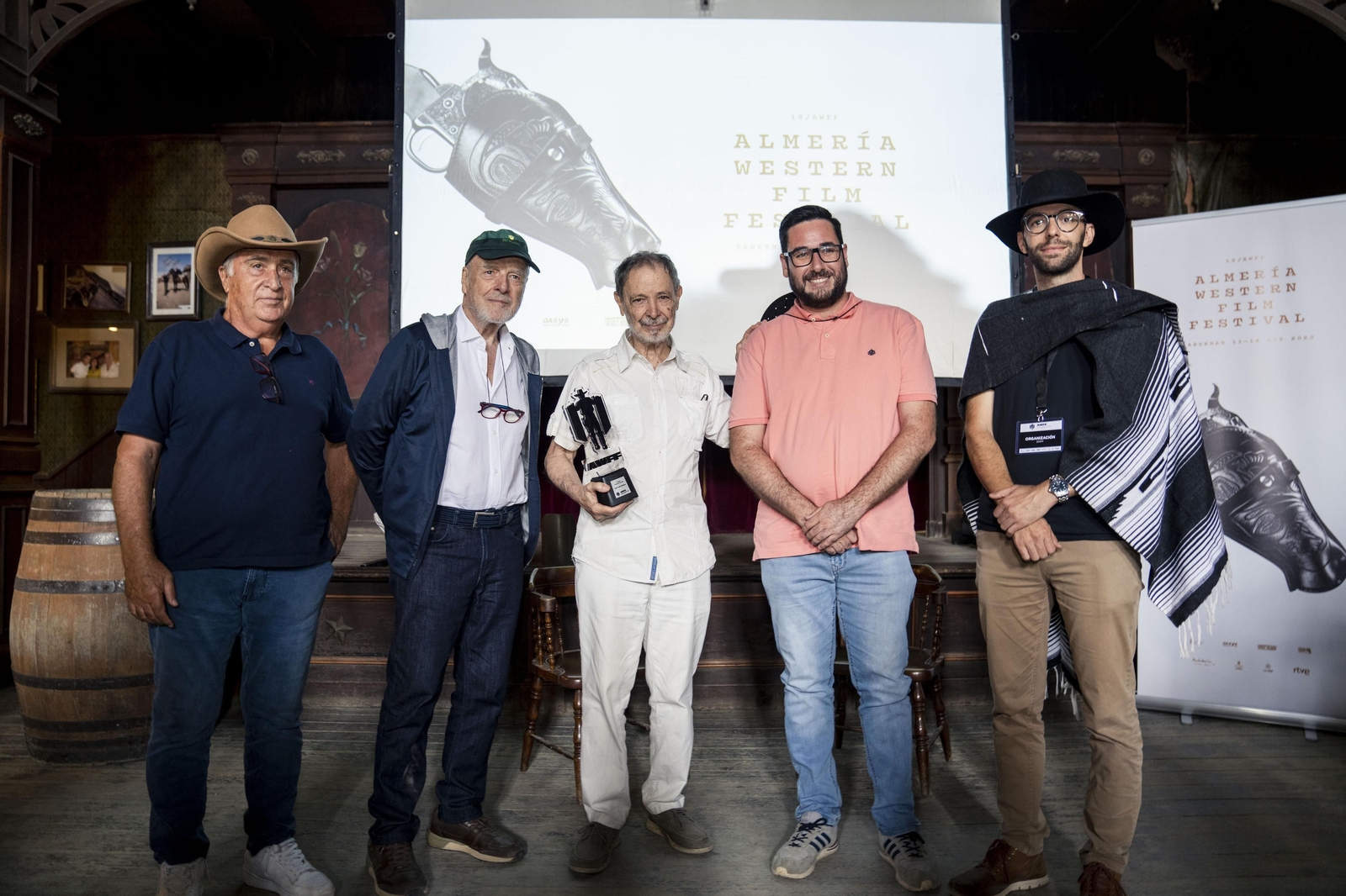 Rafael Molina, Gianni Garko, José Luis Alcaine, José Díaz y Guillermo de Oliveira.