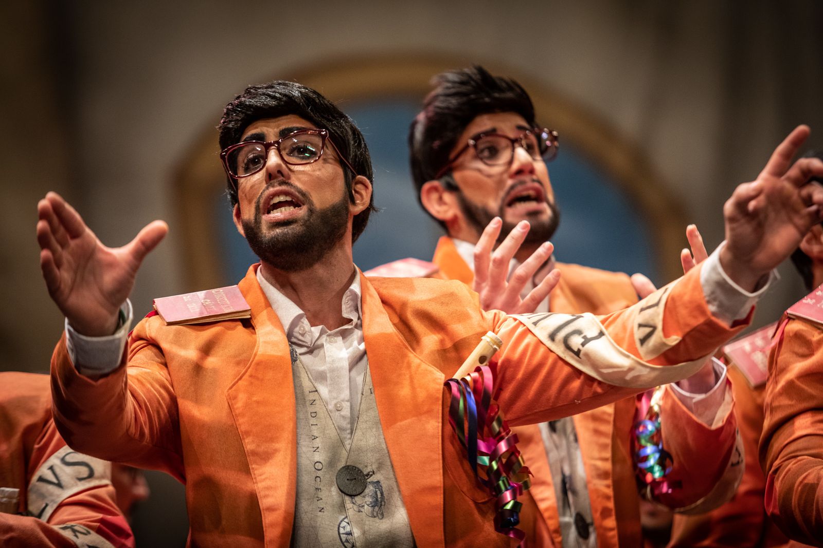 La comparsa 'Cádiz, la asignatura pendiente' defiendió su repertorio en la fase preliminar el COAC 2019