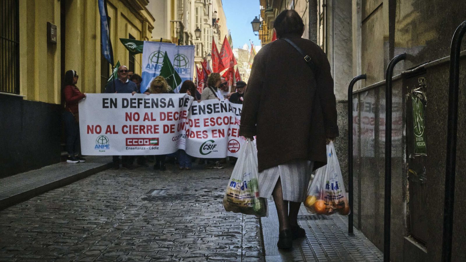 Manifestación contra la enseñanza concertada