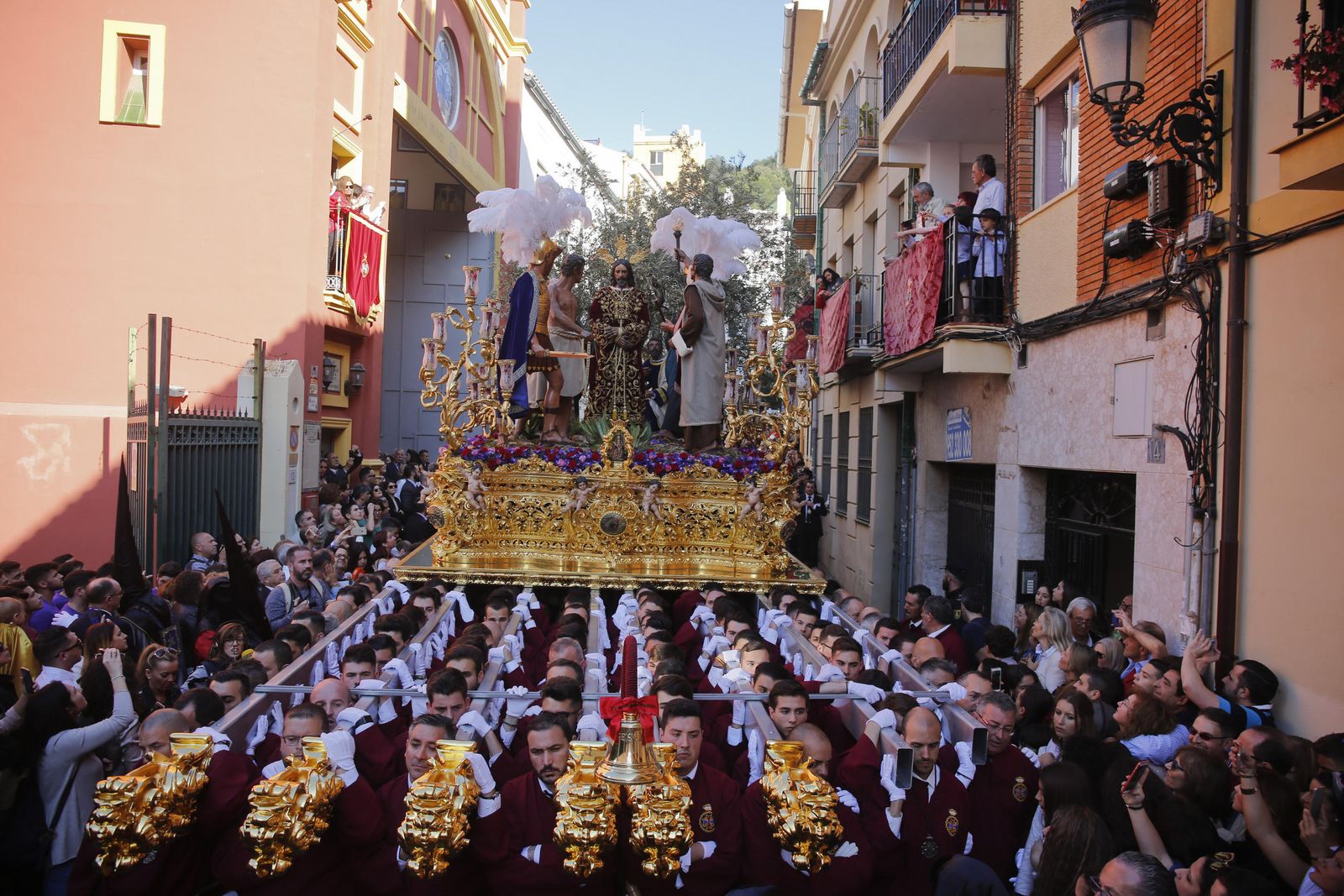Imagen de una procesión de Semana Santa en Málaga.