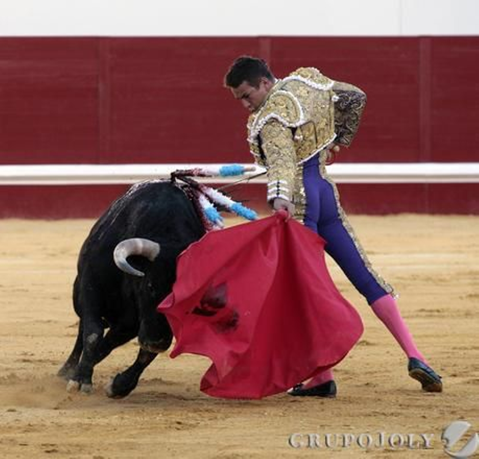 Manzanares con el único toro que estoqueó al sufrir una lesión.

Foto: Juan Carlos Muñoz