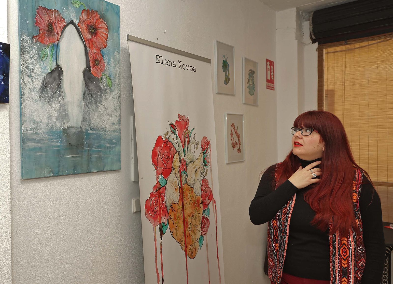 Elena Novoa en la asociación cultural Alarte, en el barrio de La Caridad.