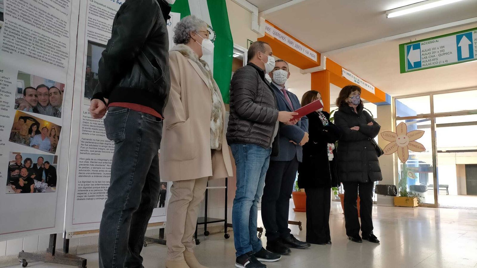 Acto de homenaje a Fernando Aguilar Quignon en el instituto de la capital que lleva su nombre.
