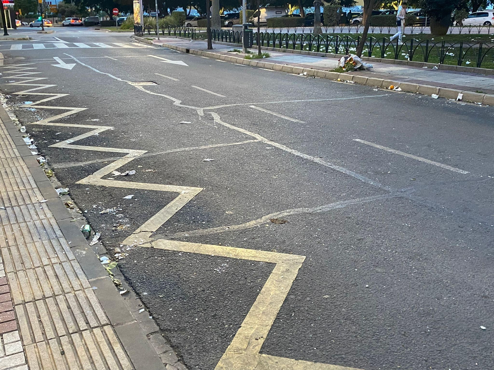 Los destrozos de los ultras en Málaga antes del Marbella-Atlético