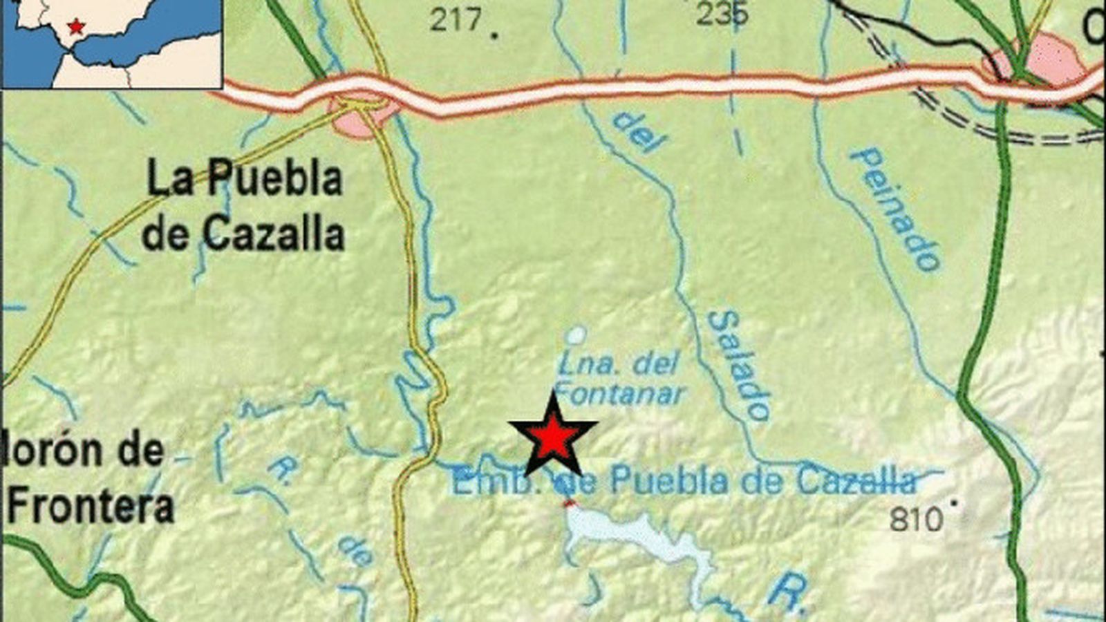 Epicentro del terremoto.