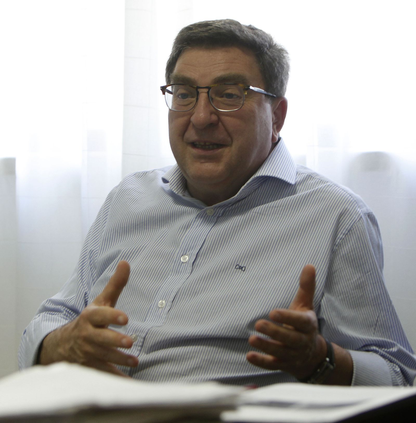 Joaquín Egea, presidente de Adepa, durante la entrevista.