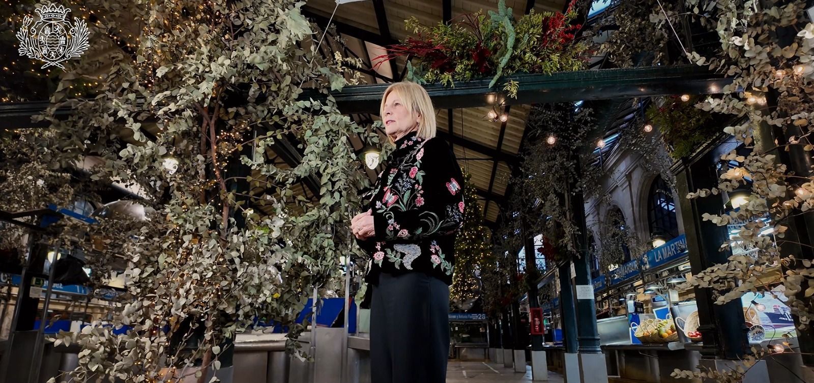 Un instante del mensaje de Fin de Año de la alcaldesa.