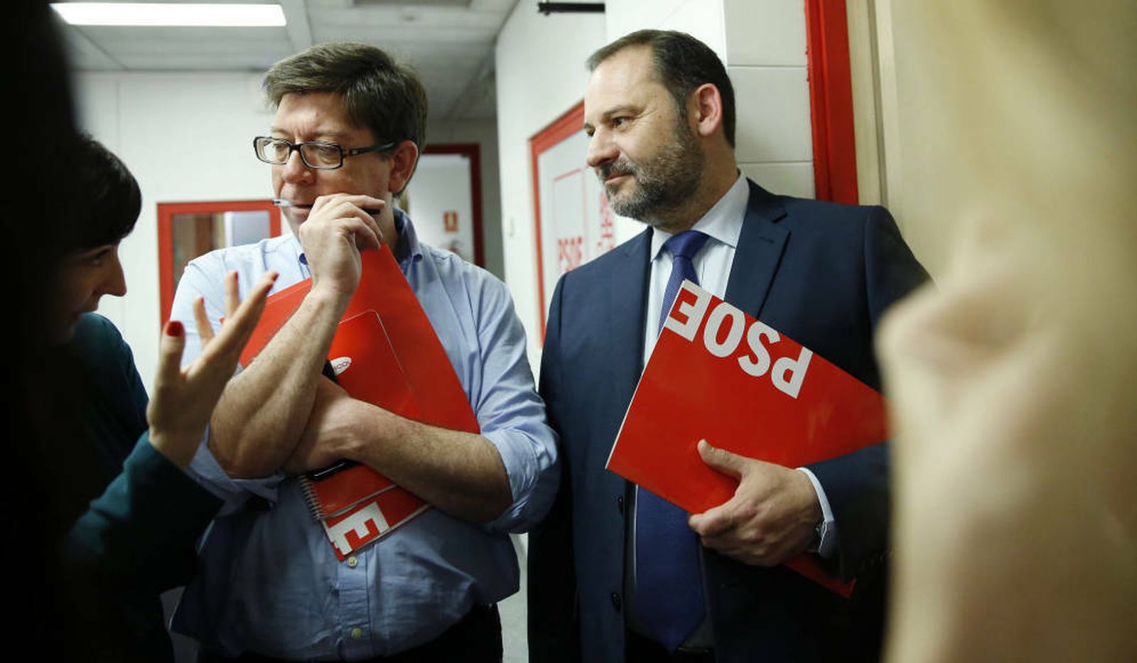 Francisco Salazar y José Luis Ábalos, en Ferraz.