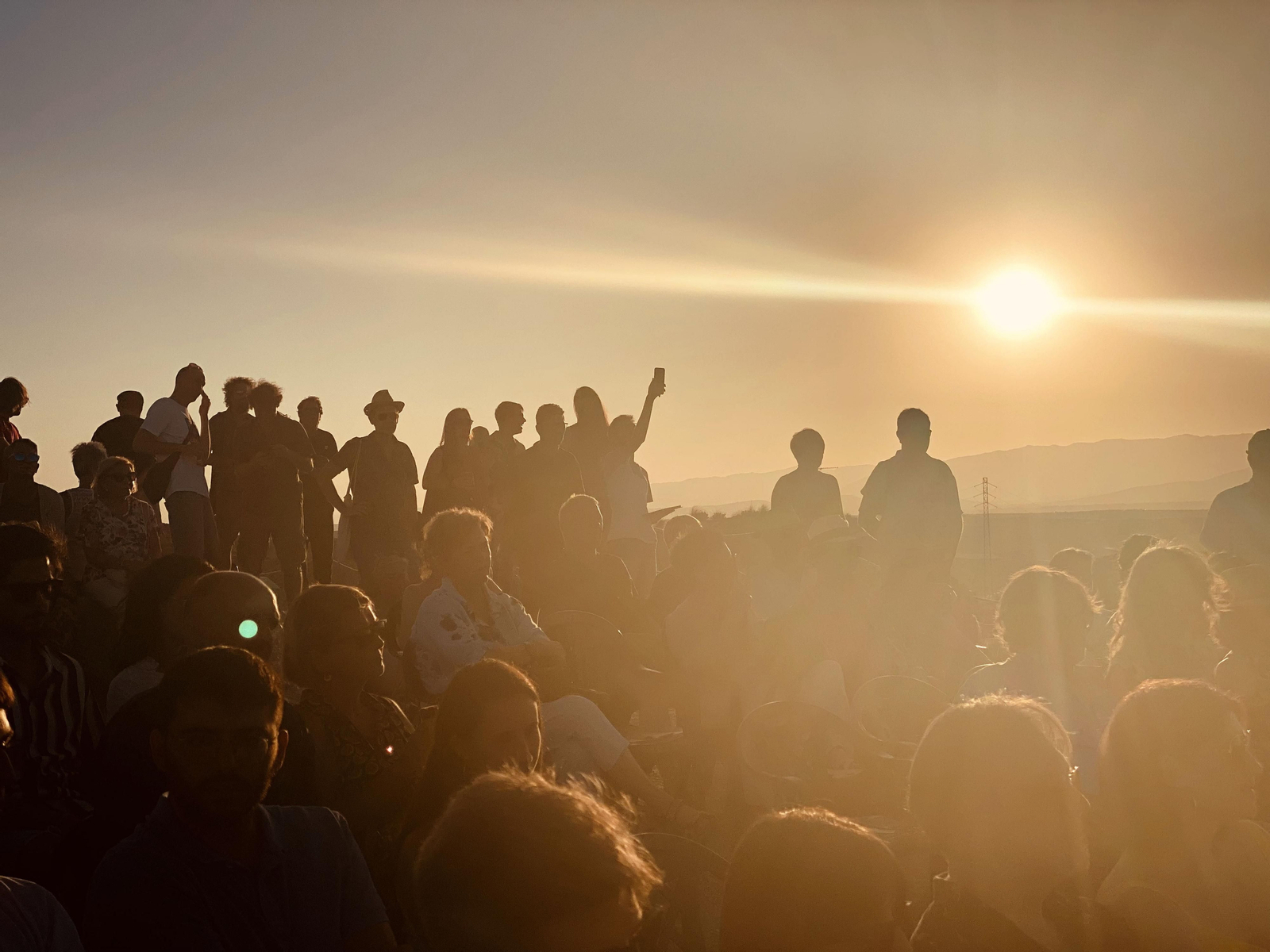 Una puesta de sol antes del concierto.