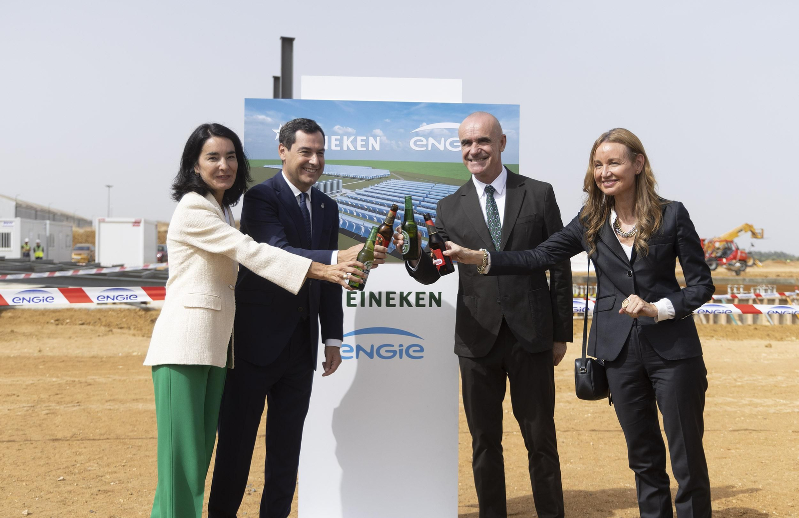 Inicio de obras de la planta termosolar de Heineken, en imágenes