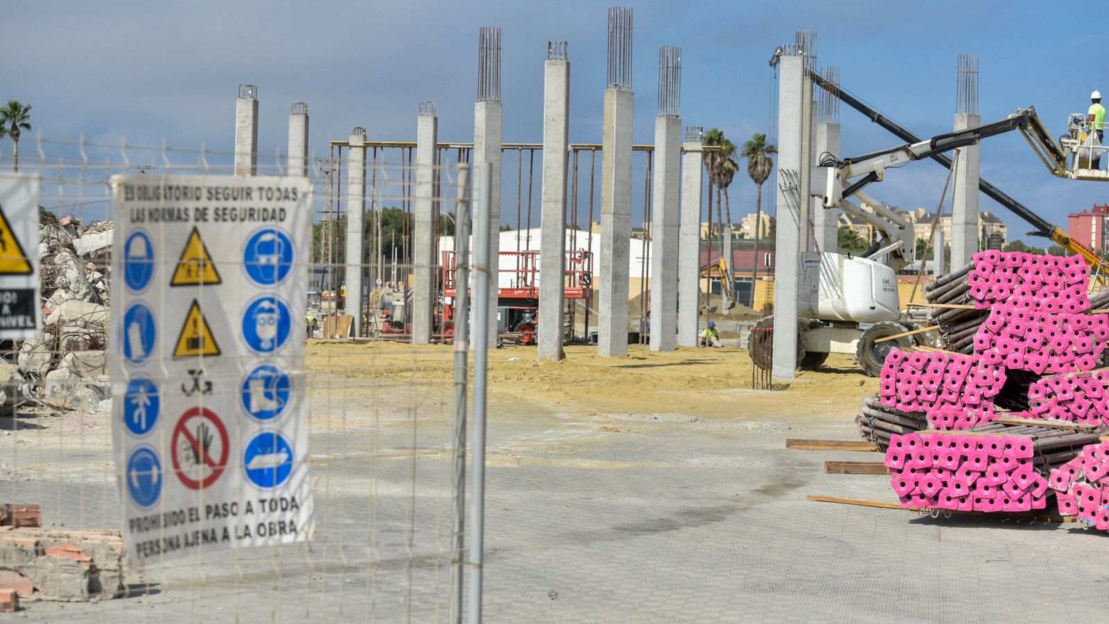Las obras del Estadio Municipal de La Línea