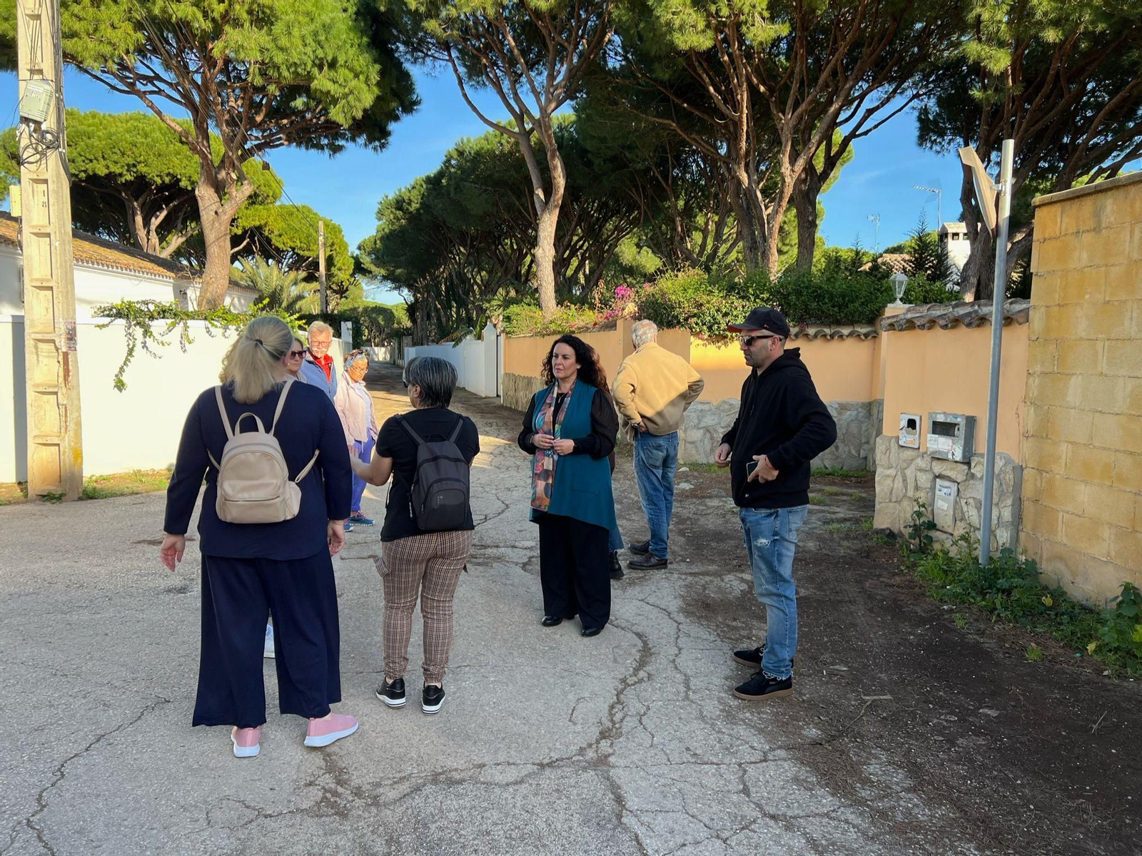 Ascensión Hita, durante su visita a la zona.