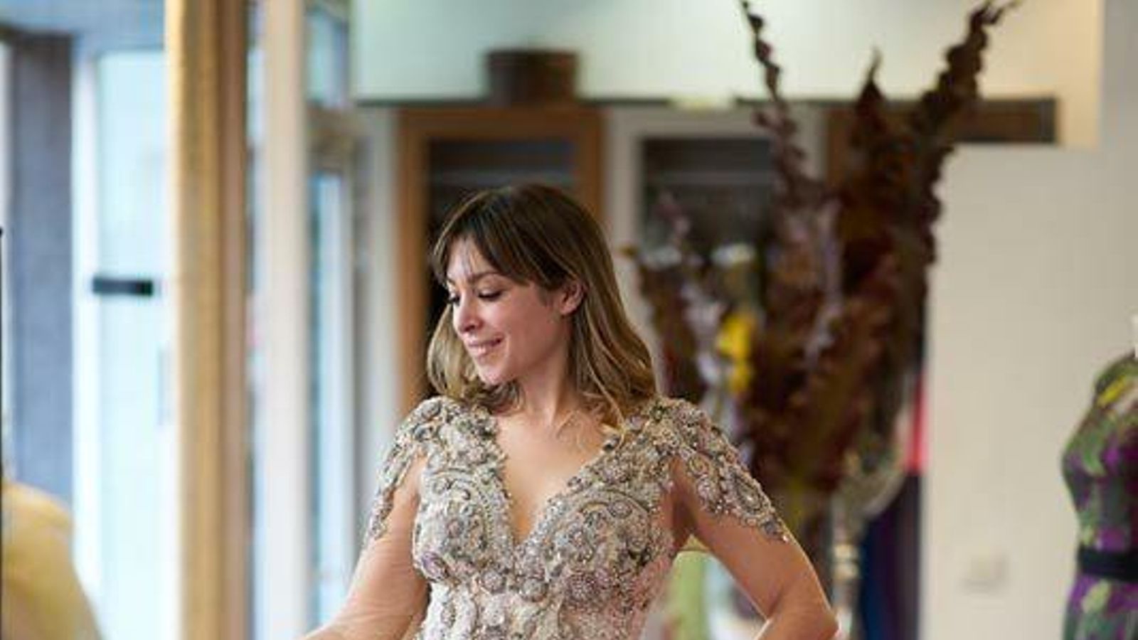 Gisela y su vestido para su actuación en los Oscar.