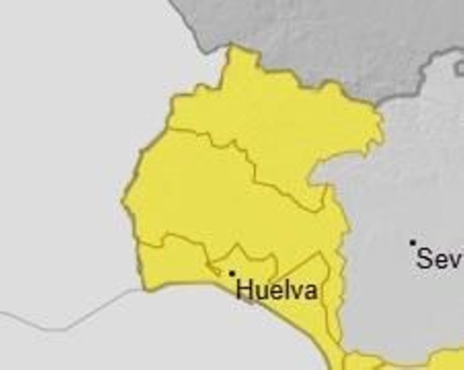 Huelva, en aviso amarillo
