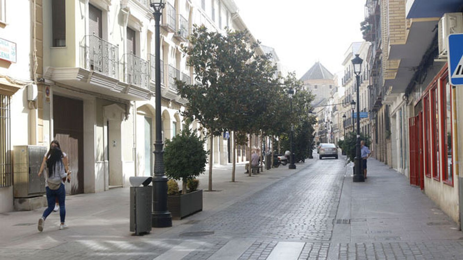Calle San Pedro, en Lucena.