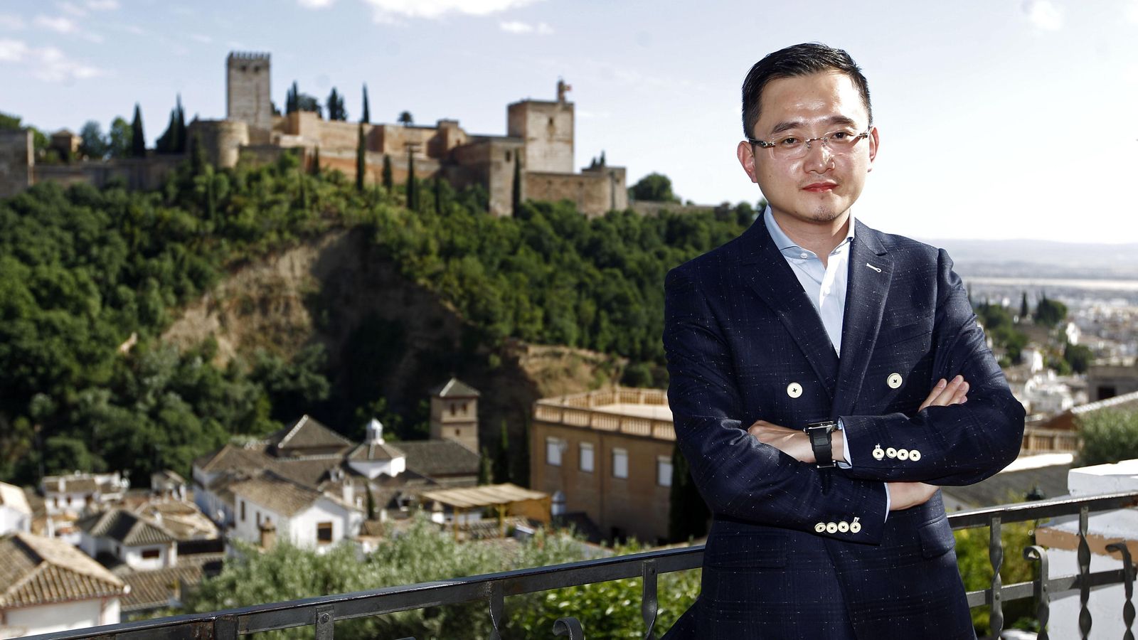 Jiang Lizhang, el día de su presentación como nuevo propietario del Granada CF