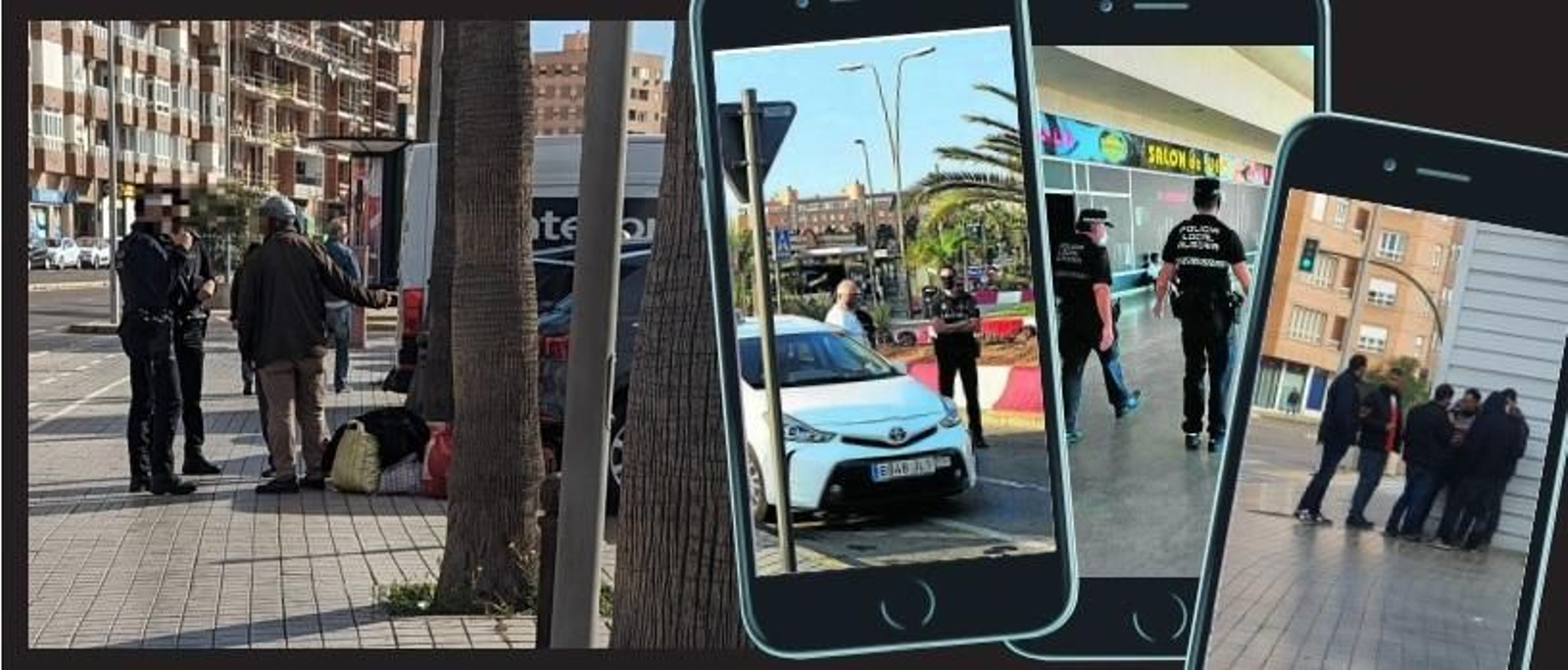 Vigilancia policial en la zona.