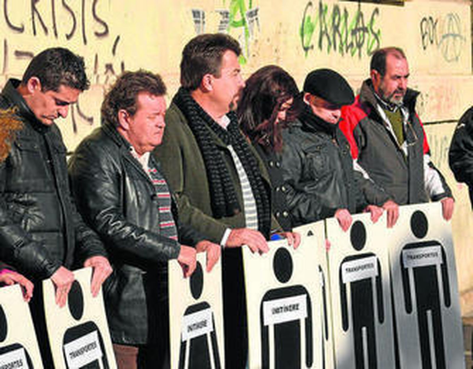 Concentración de los sindicatos por un accidente mortal anterior.