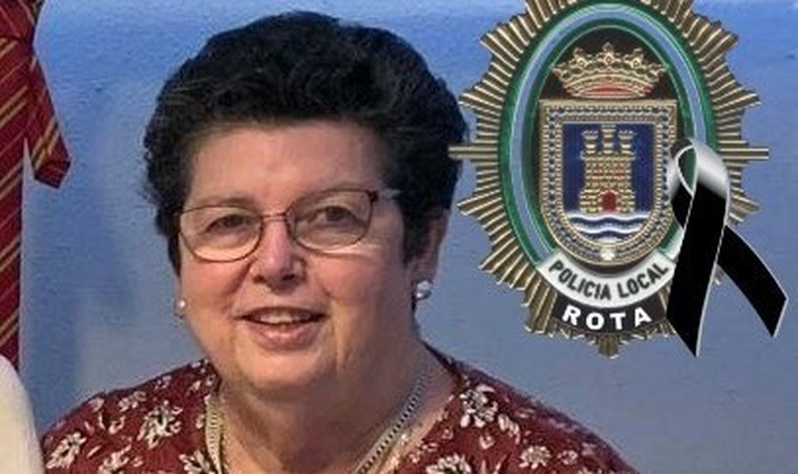 Antonia Macías en una fotografía de pésame de la Policía Local de Rota.