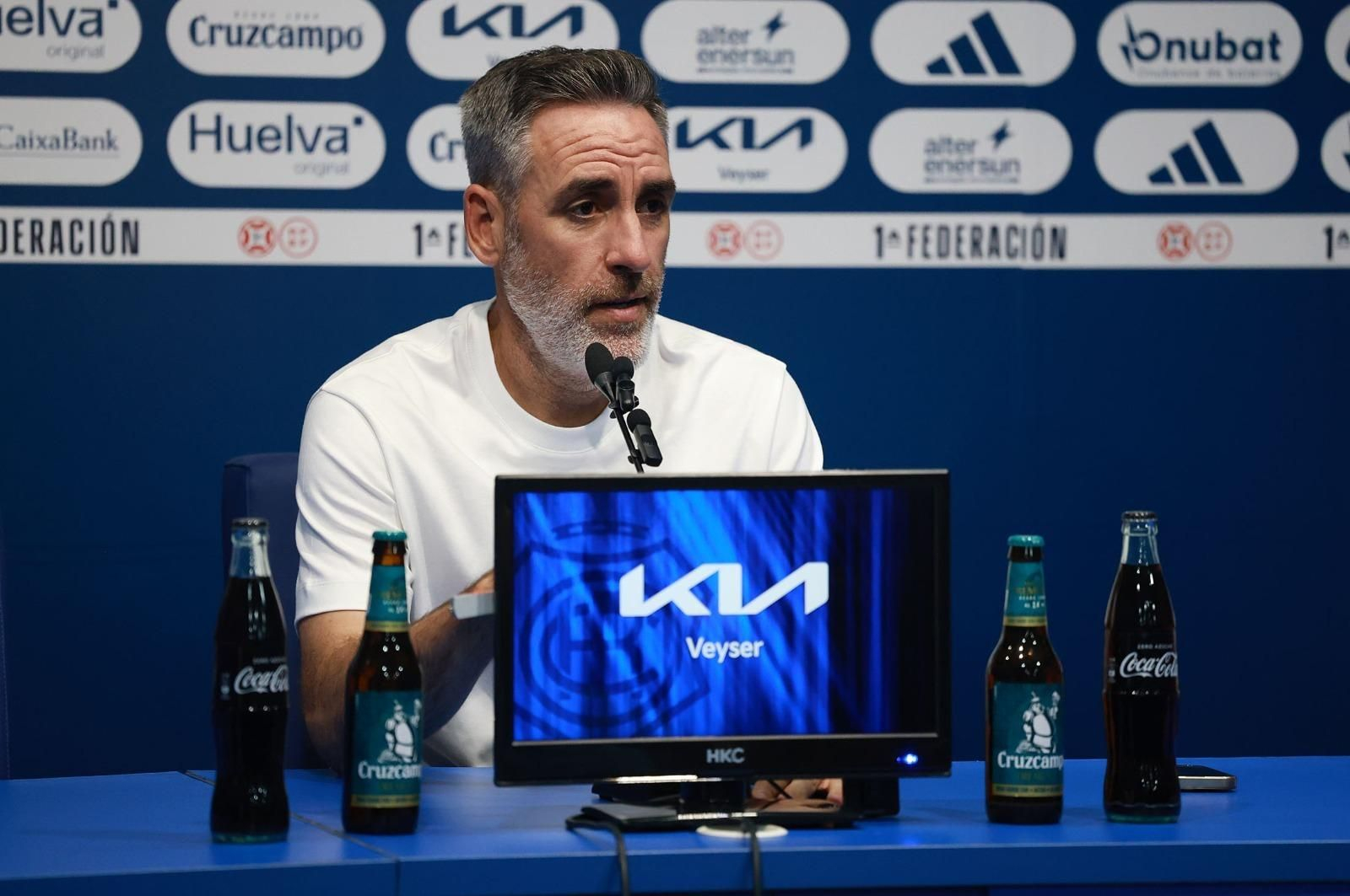 Abel Gómez durante la rueda de prensa.