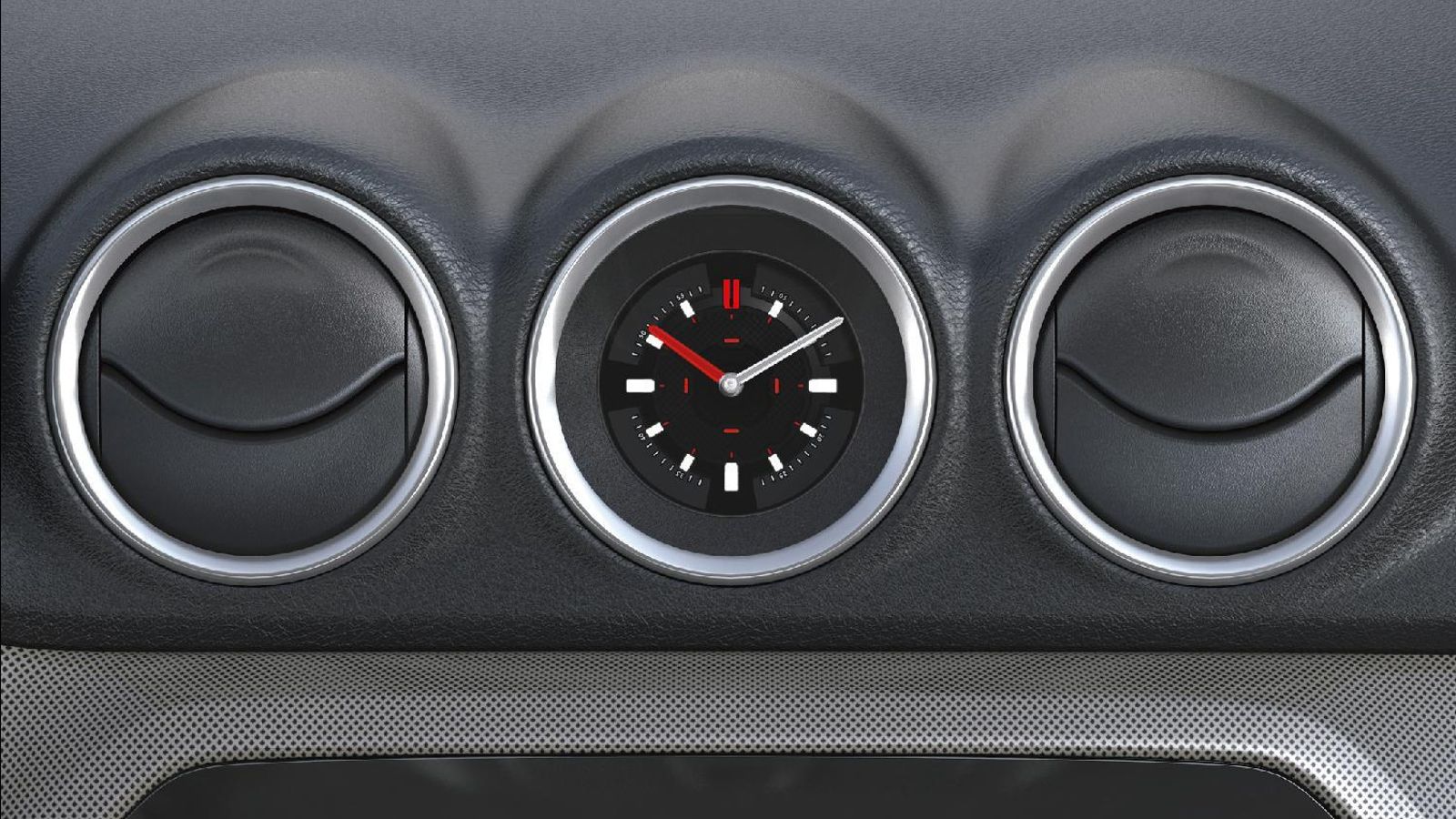 Uno de los elementos diferenciales de esta edición especial es el reloj Tough que se sitúa en el centro del salpicadero.