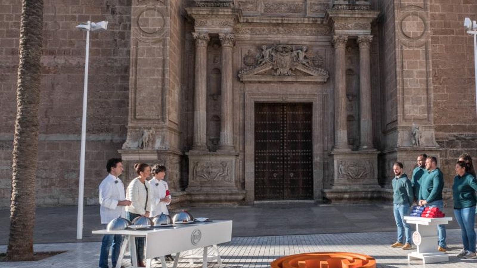 La plaza de la Catedral fue escenario del rodaje.