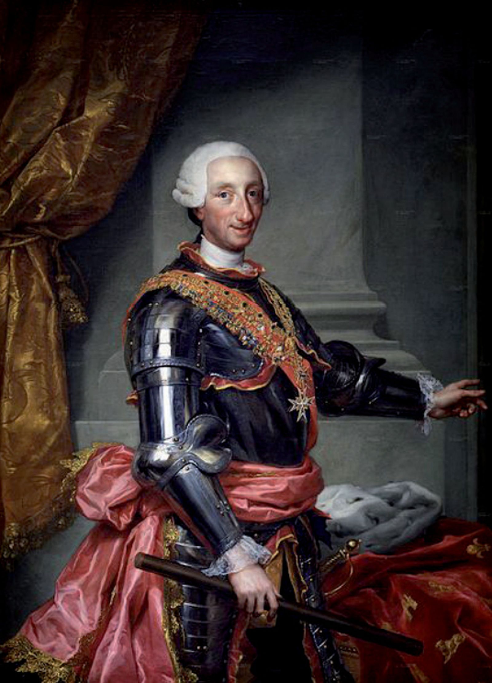 En tiempos del rey Carlos III la capitalidad de la provincia marítima del Estrecho pasó de Tarifa a Algeciras (Carlos III por Antón Rafael Mengs, Museo del Prado).