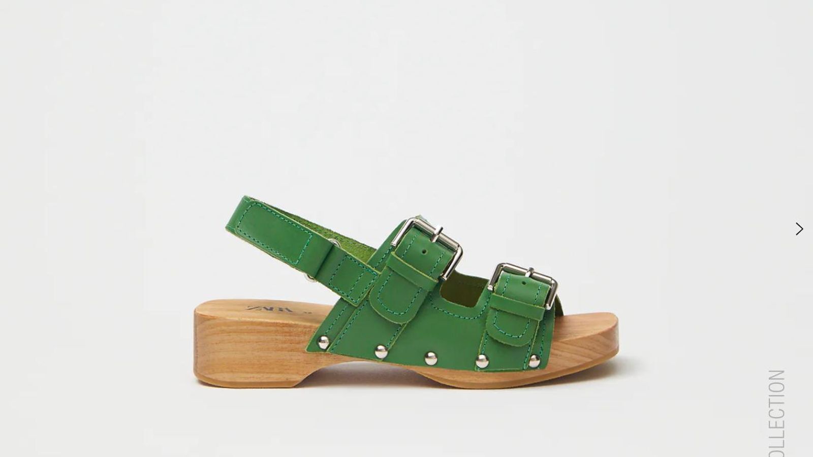 Zuecos de color verde de Zara Kids.