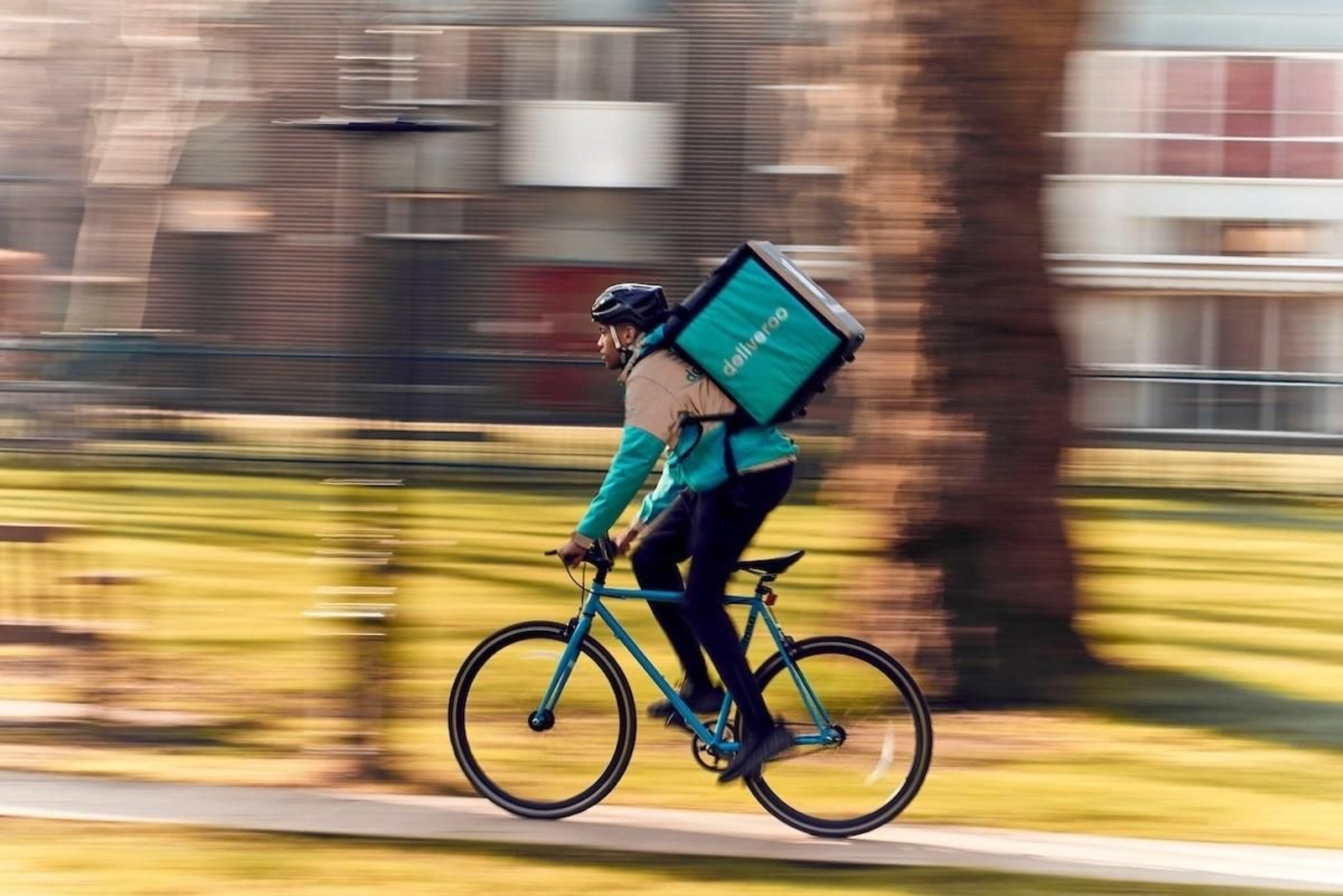 Un rider de Deliveroo.