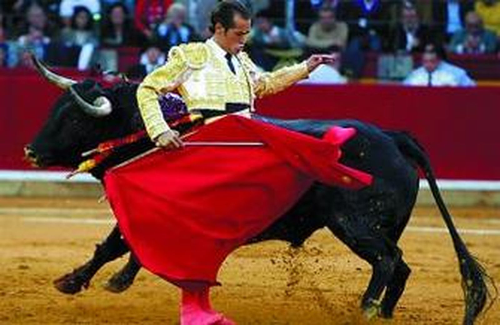 El madrileño César Jiménez, durante su labor ayer en la plaza zaragozana