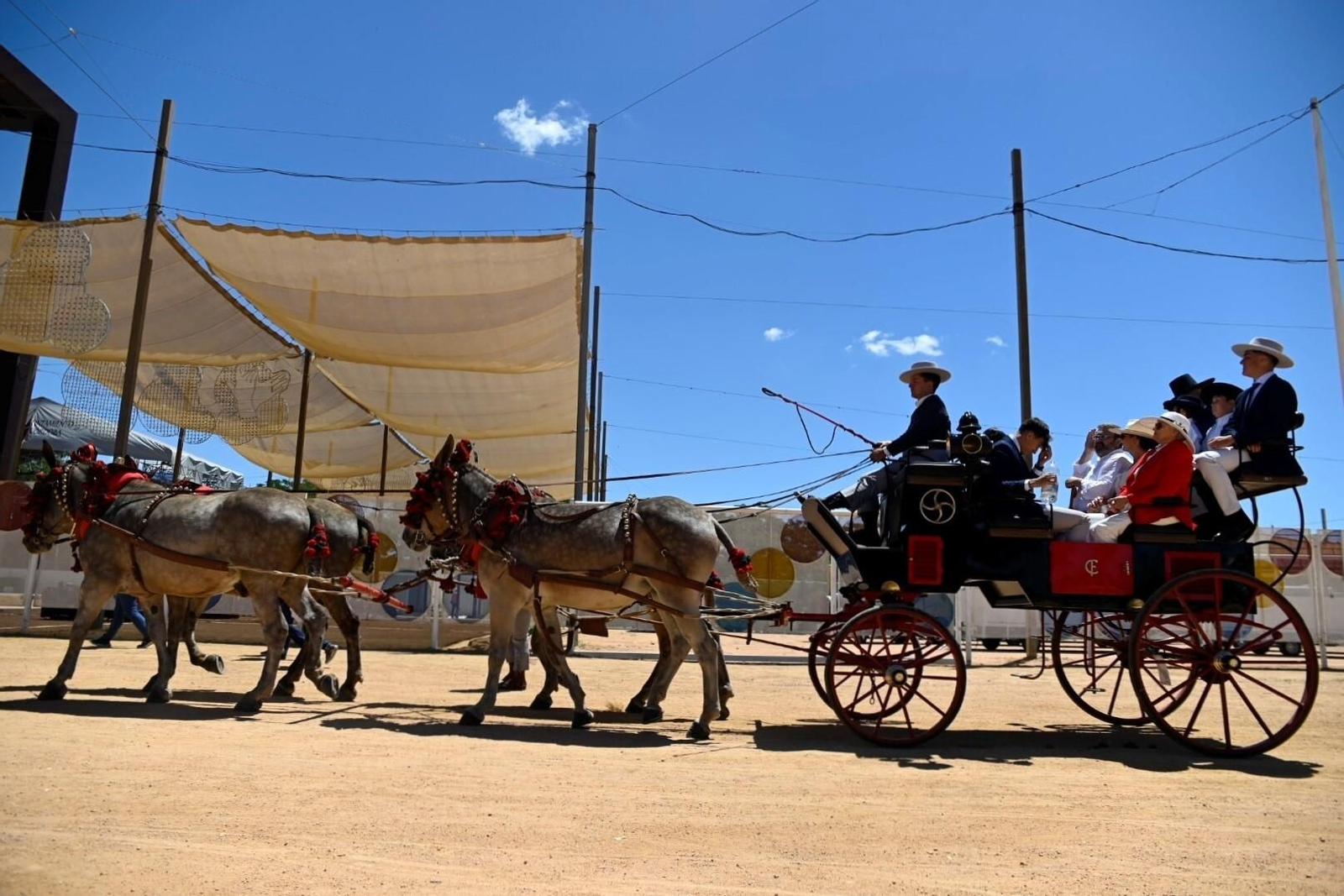 La exhibición de carruajes de caballos en la Feria de Córdoba, en imágenes