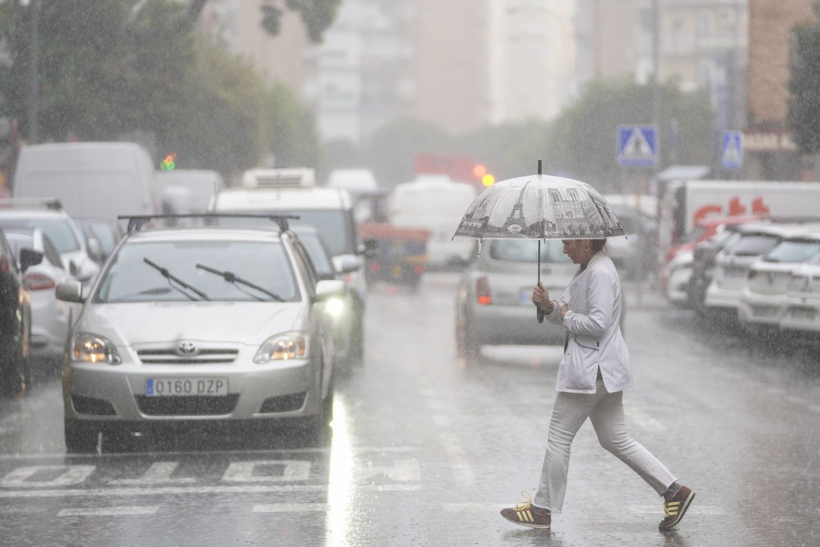 La intensa lluvia en Sevilla al paso de la Borrasca Leonardo en fotos