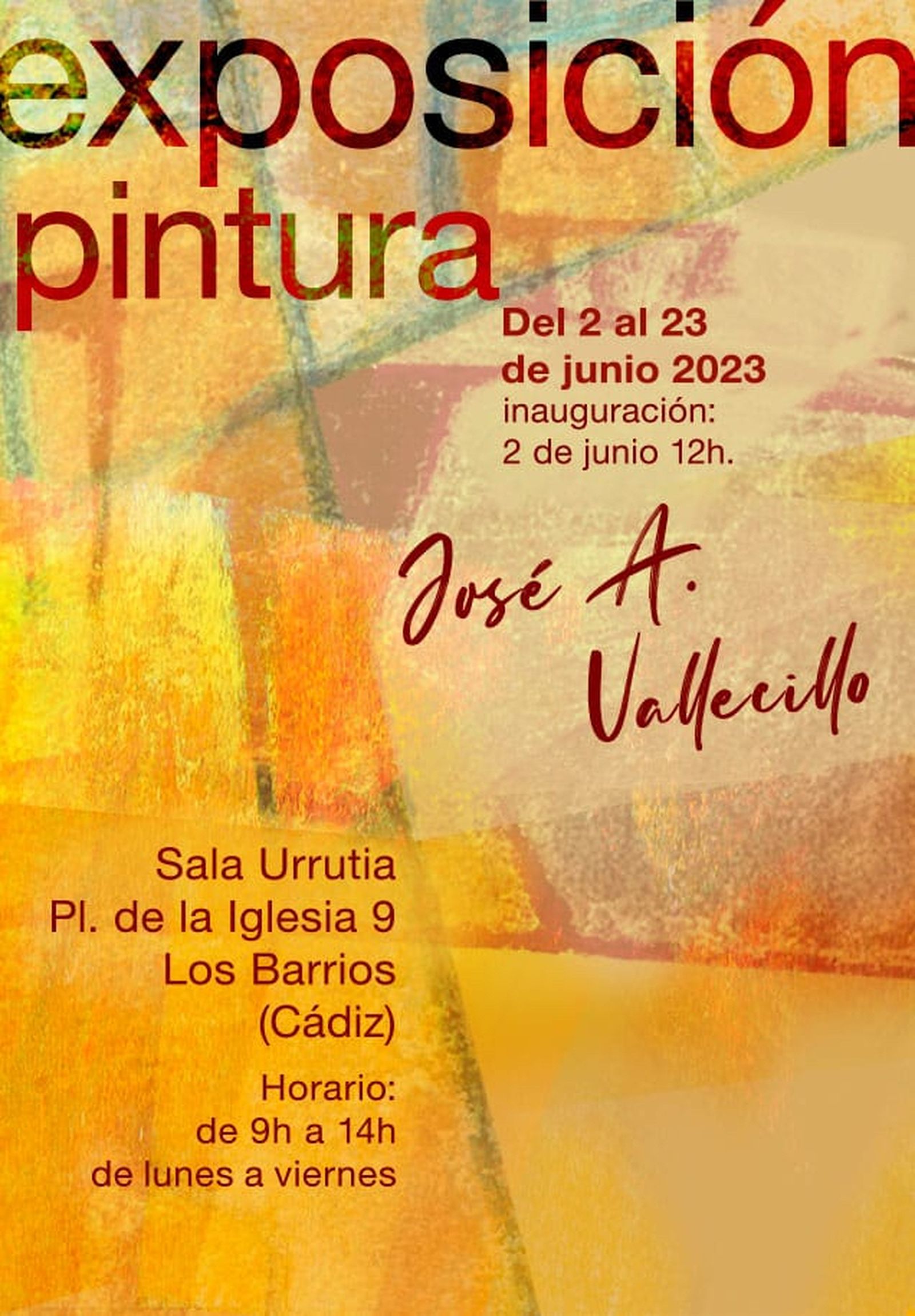Cartel de la exposición de pintura.