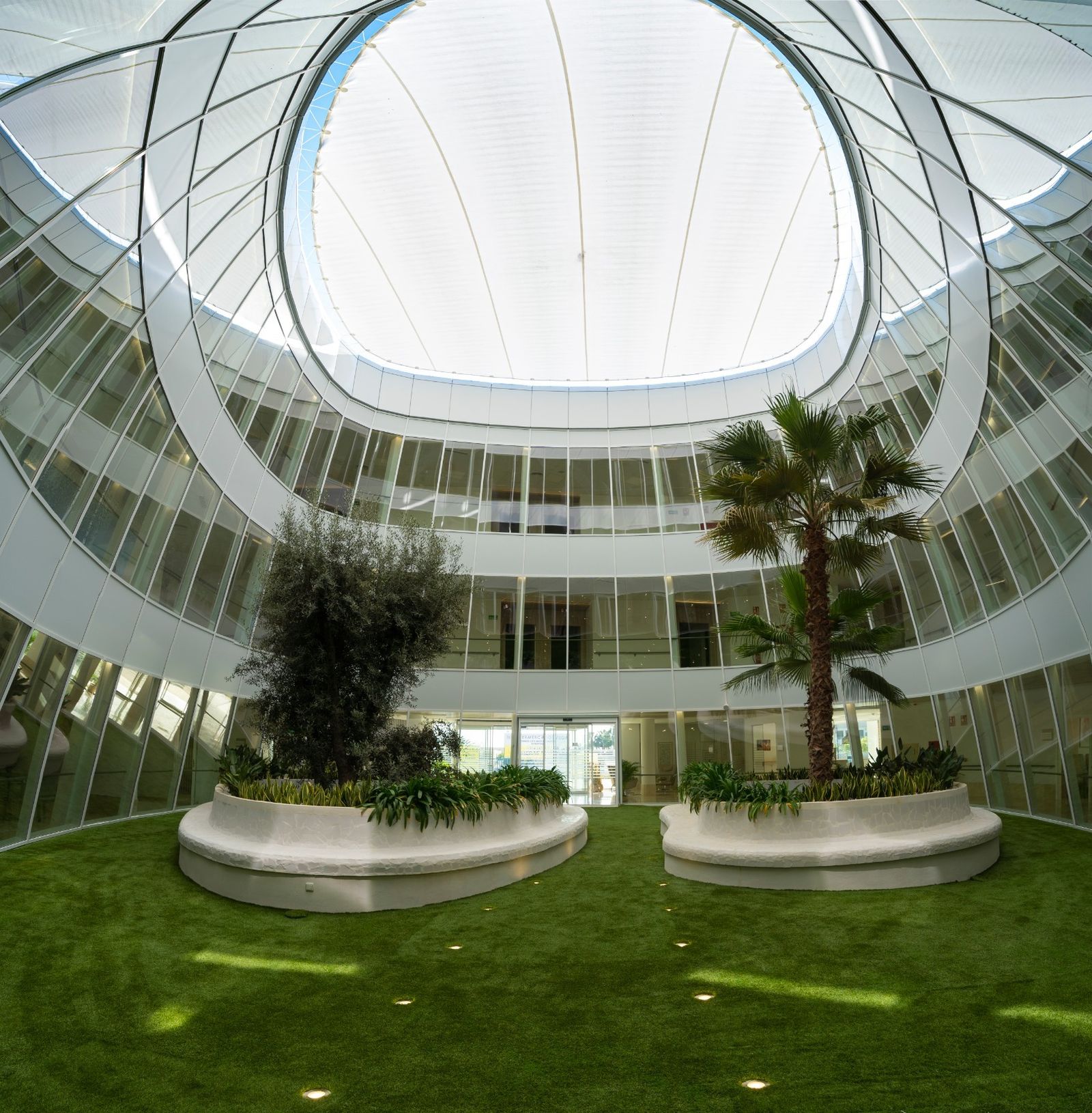 Patio interior de la residencia.