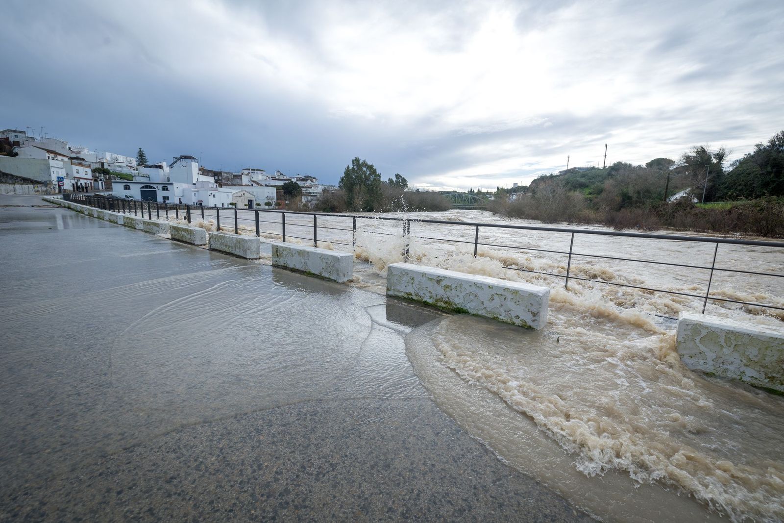 Las imágenes de las inundaciones en Arcos: la espectacular crecida del río Guadalete por la apertura de las presas