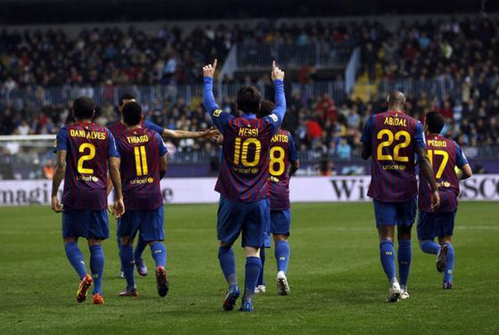 El Málaga es goleado en casa ante el Barcelona (1-4). / AFP