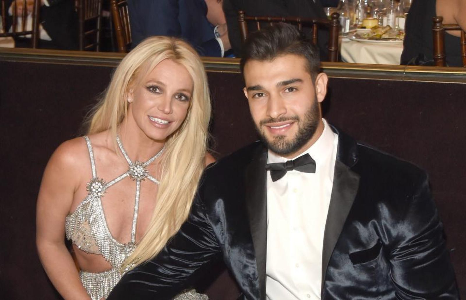 Britney Spears con su ya marido, Sam Asghari.