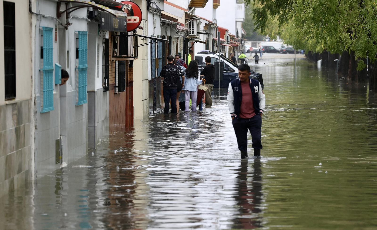 Inundación en la Ronda del Tamarguillo