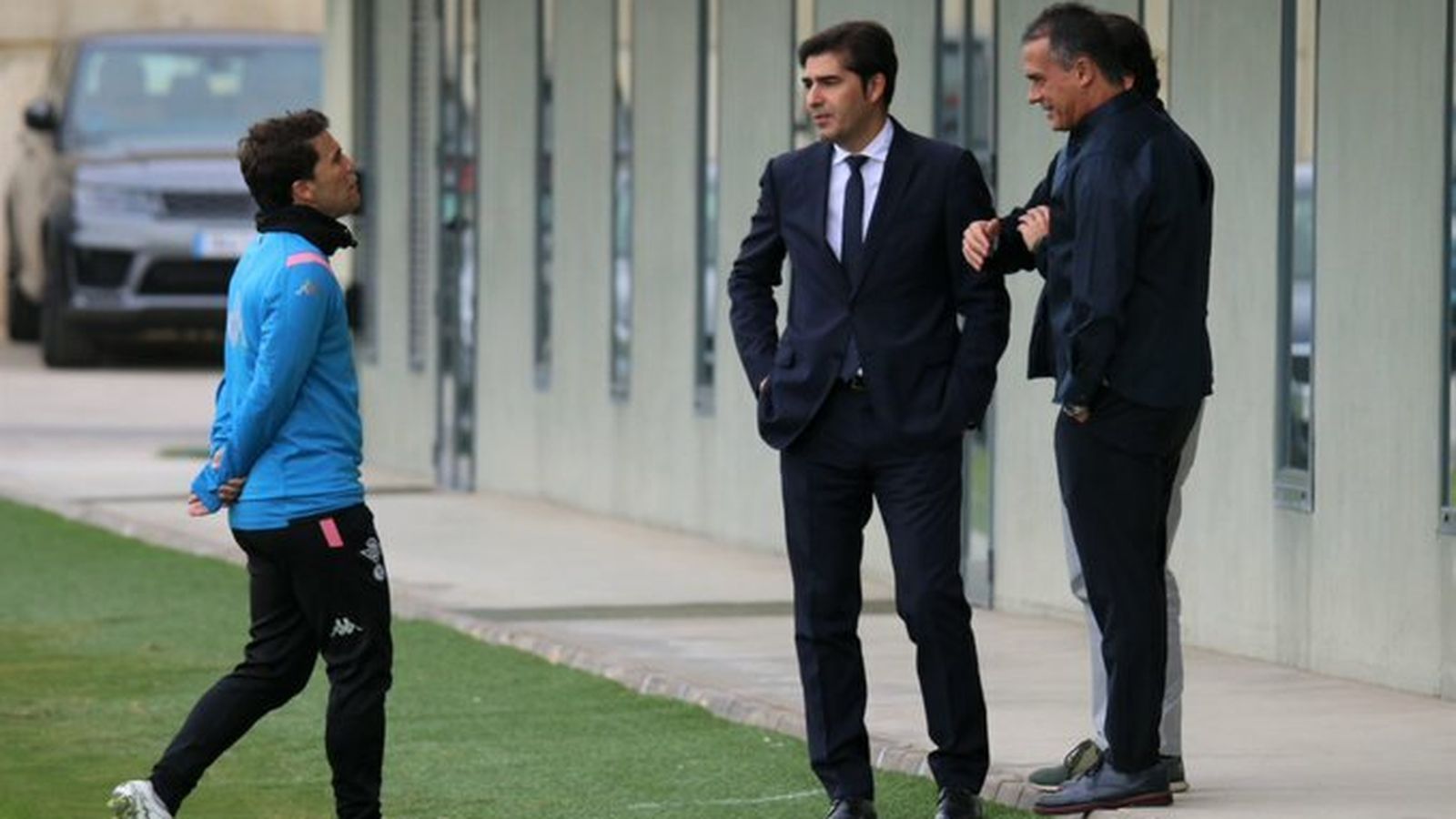 Rubi, Haro, Catalán y Alexis dialogan en el entrenamiento de ayer.