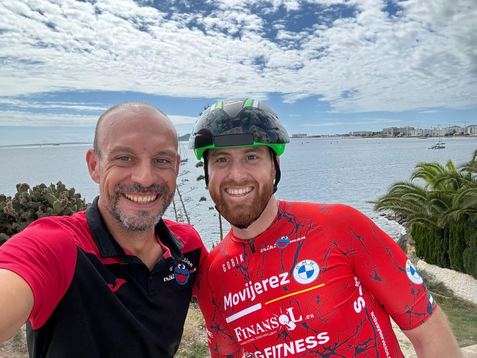Juan Manuel Cepero y Alejandro Clavijo, tras la prueba celebrada en Ibiza.