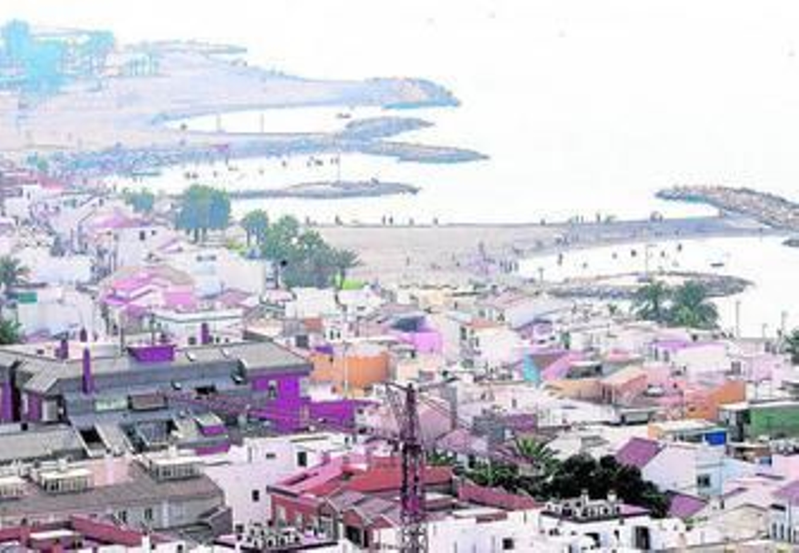 Vista de la franja litoral de Pedregalejo y El Palo, afectada por el deslinde.