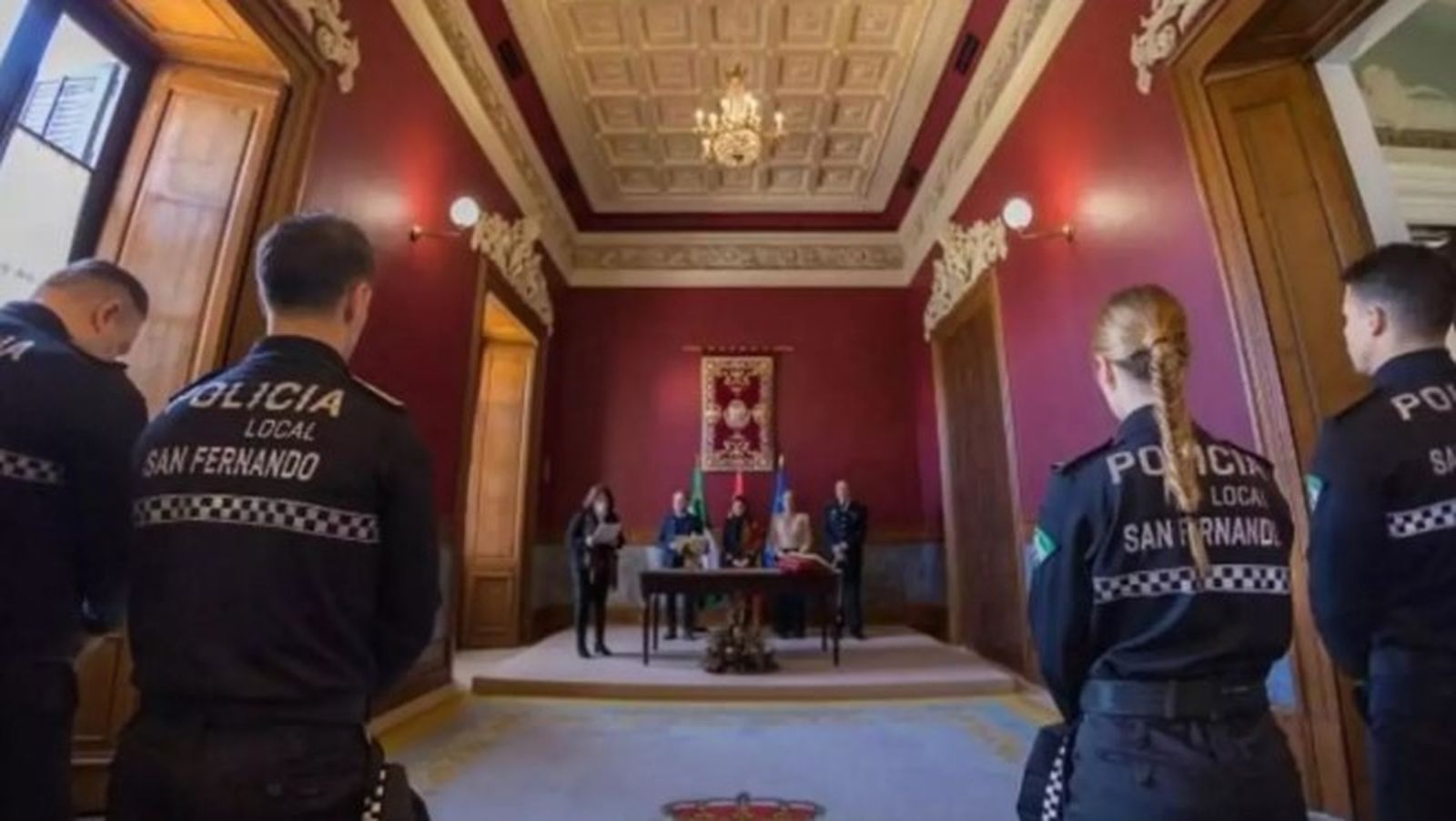 Reciente acto de toma de posesión de nuevos agentes de San Fernando.