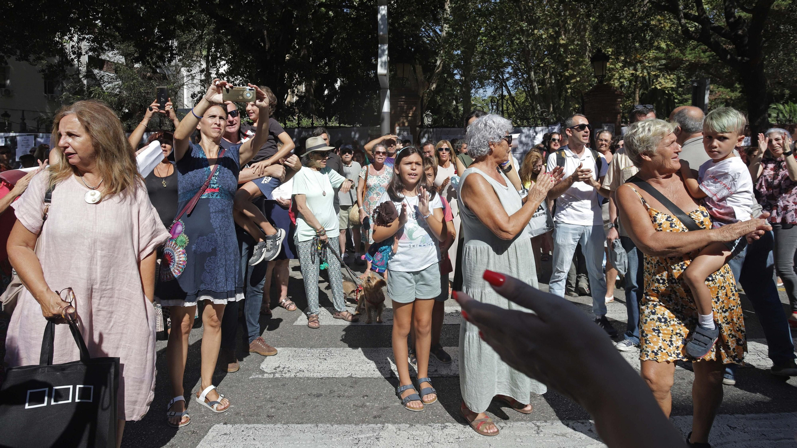 Fotos de las protestas contra la tala de árboles en el Parque María Cristina de Algeciras