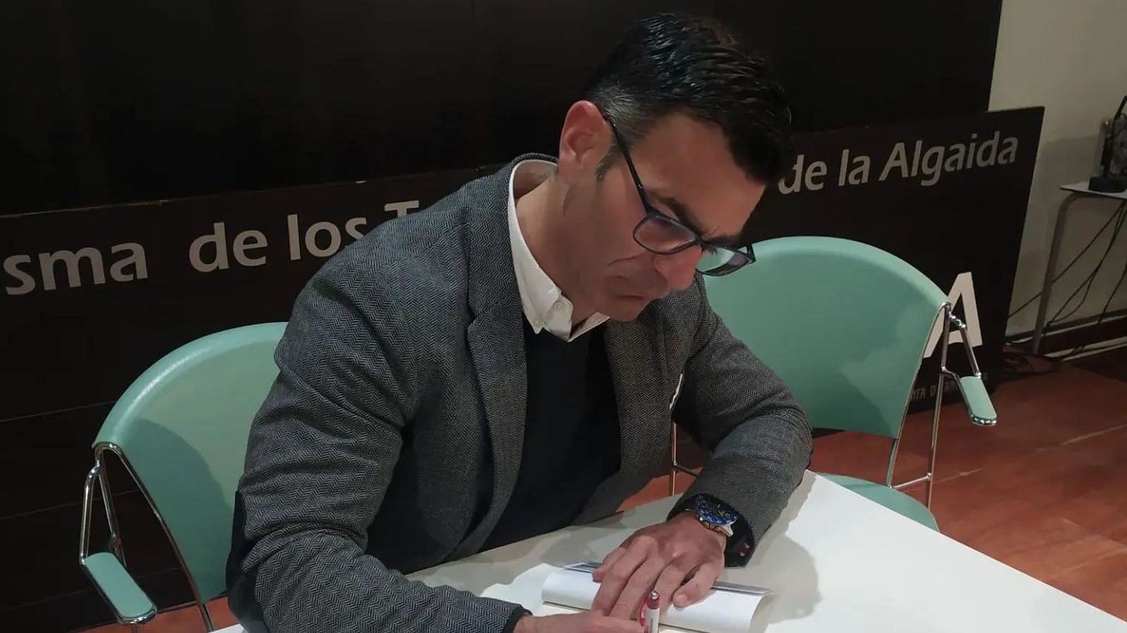 Angel Quintana, durante la presentación de su último libro.