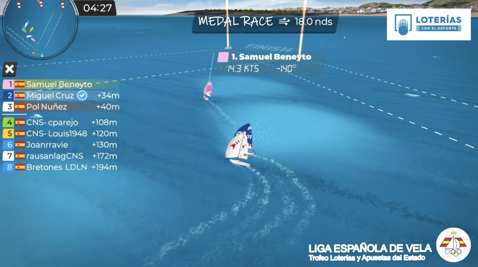 Imagen de la liga española de eSailing