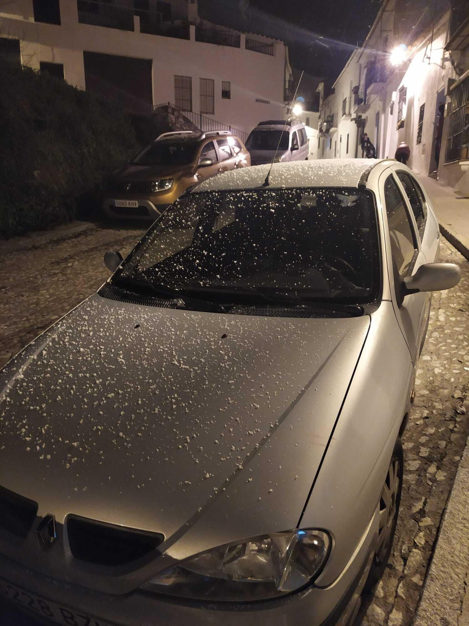 Nieva en Aracena.