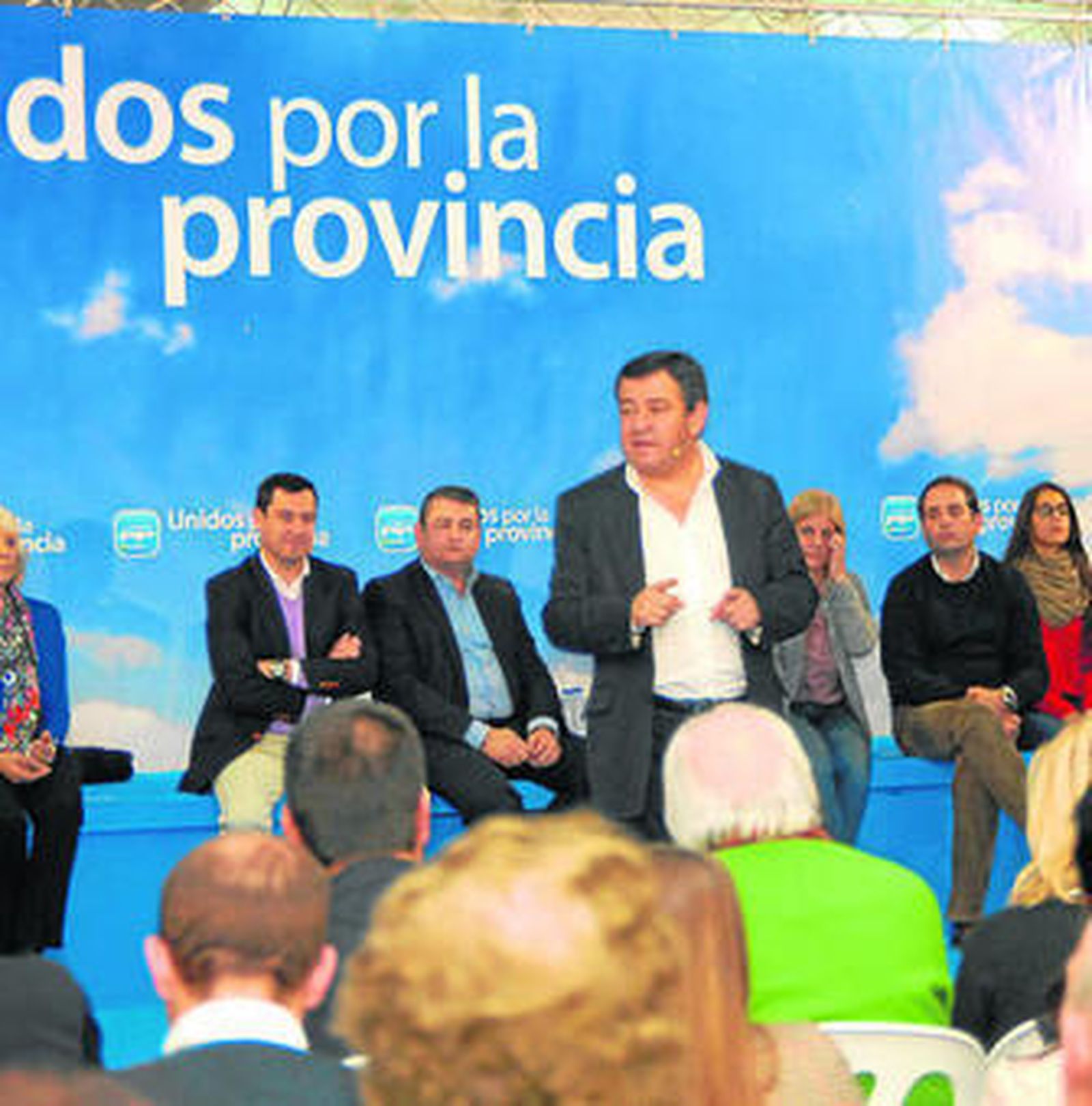 Loaiza, anoche, durante la proclamación de su candidatura.