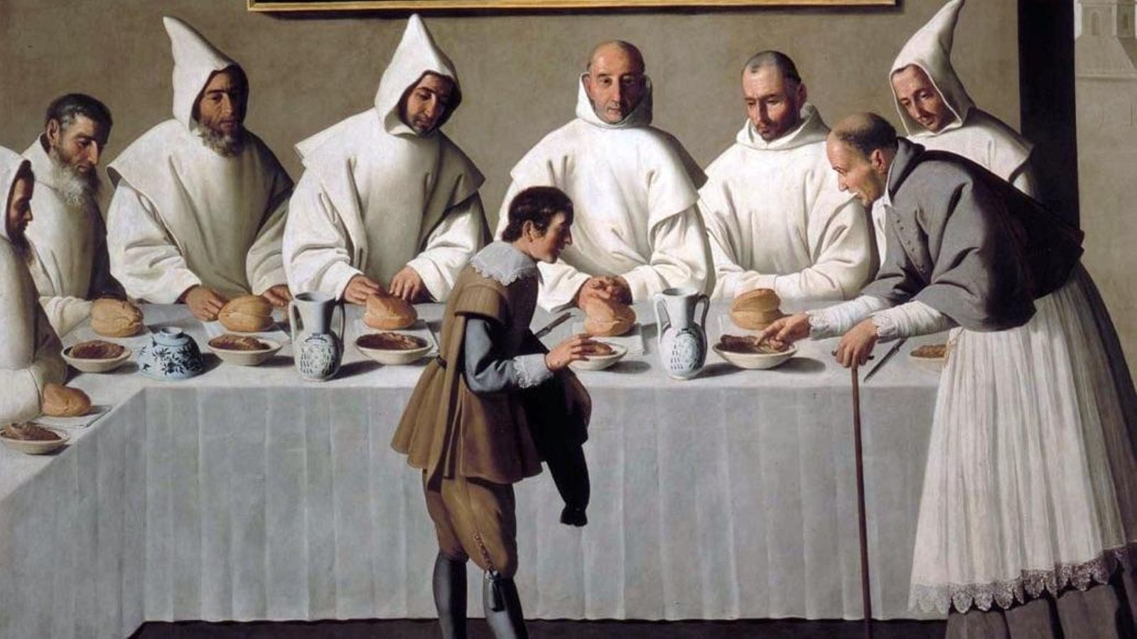 San Hugo en el refectorio