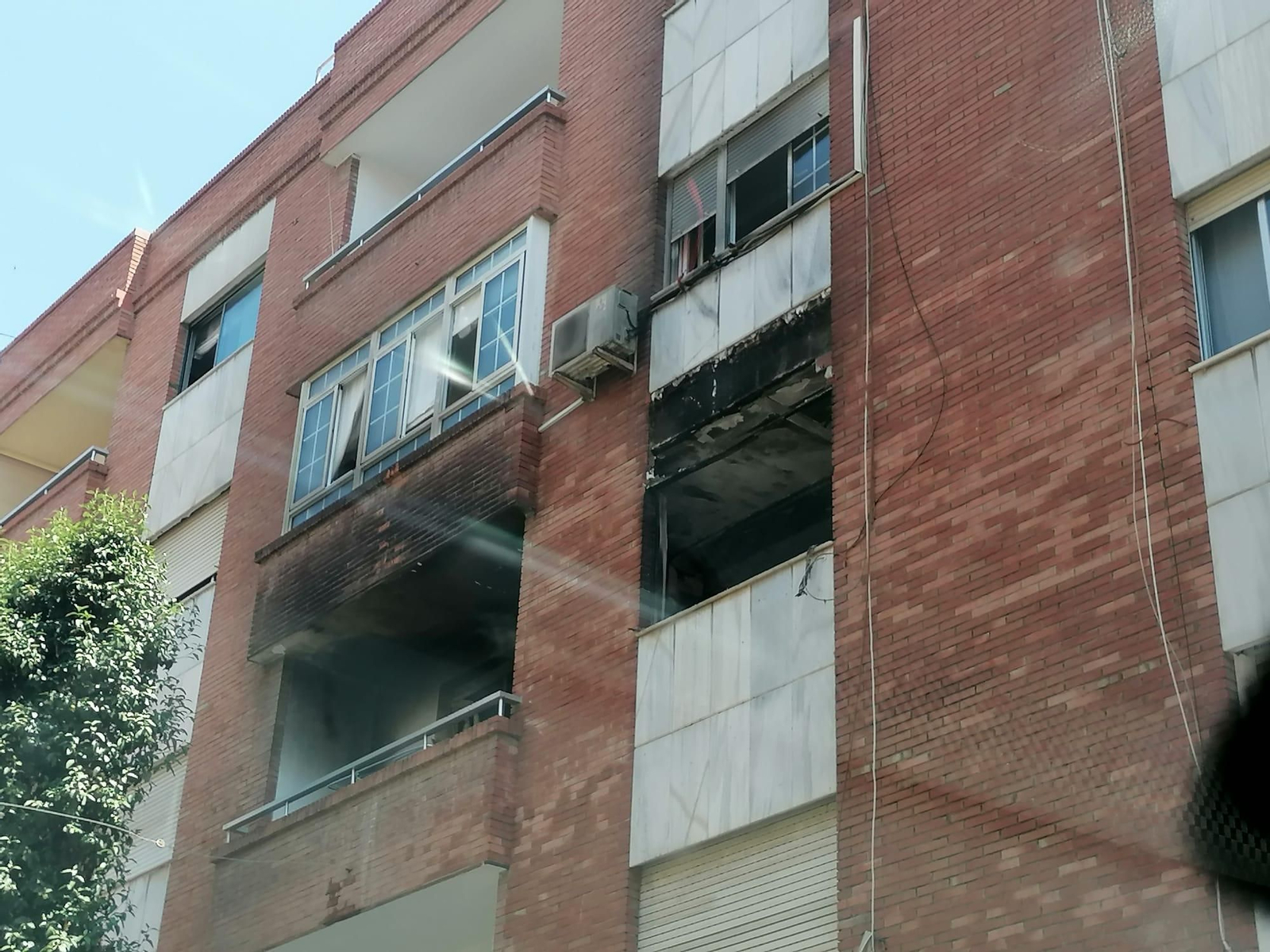 Vivienda incendiada.